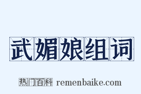 武媚娘组词是什么意思的图片